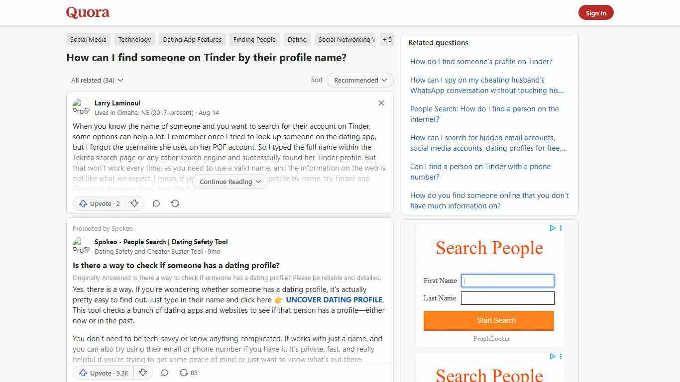 How to find someone on Tinder by their profile name - Quora